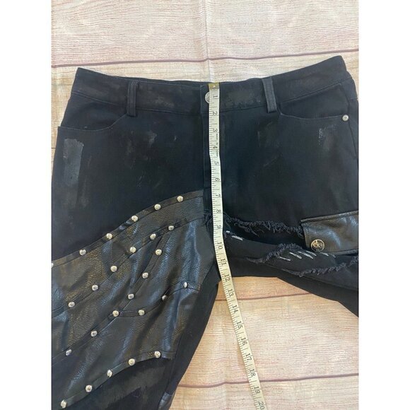 Devil's Fashion Women's Black Steam Punk Gothic Detailed Jeans - Medium - Picture 5 of 12